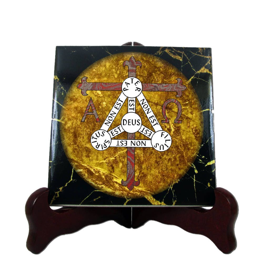 Shield Of The Trinity - Christian Gifts Scutum Fidei Collectible Ceramic Tile Christian Symbols Holy