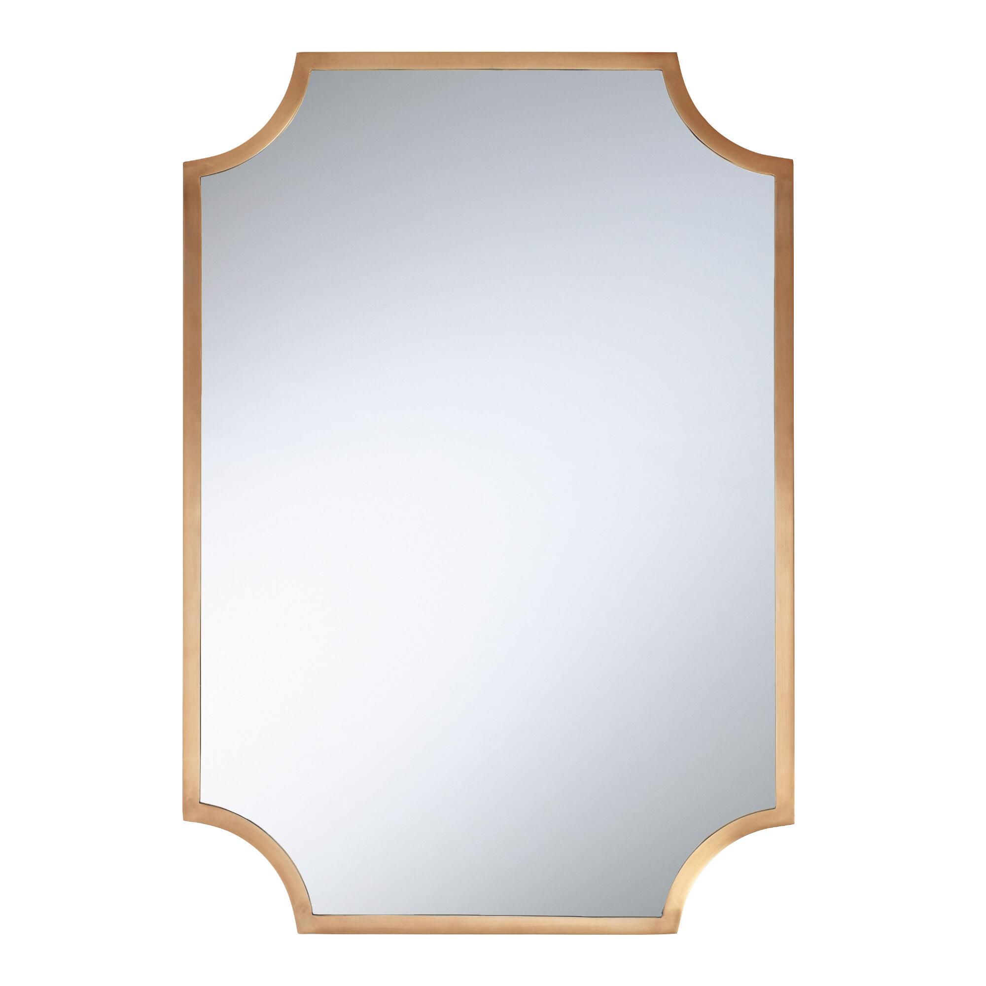 Metal Notched Ophelia Mirror: Black - Medium (36" & under) by World Market