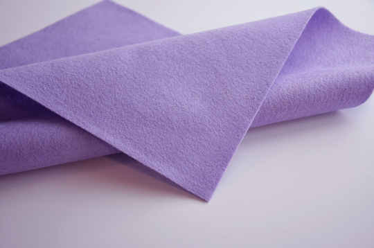 Field Of Lilacs Felt, Purple Wool Blend Merino Felt Yardage, Fabric