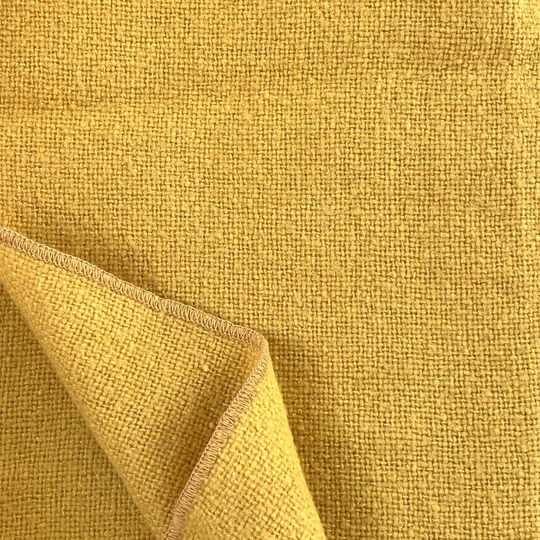 1970S Mustard Yellow Wool Blend Blanket Cutter 60" X 52" Ochre Faribo #4208