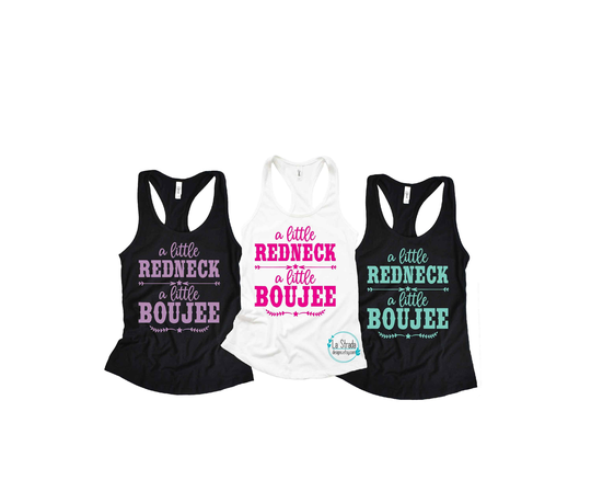 Redneck & Boujee, Tank Top, Boujee Tank, Country Fest Concert Shirt