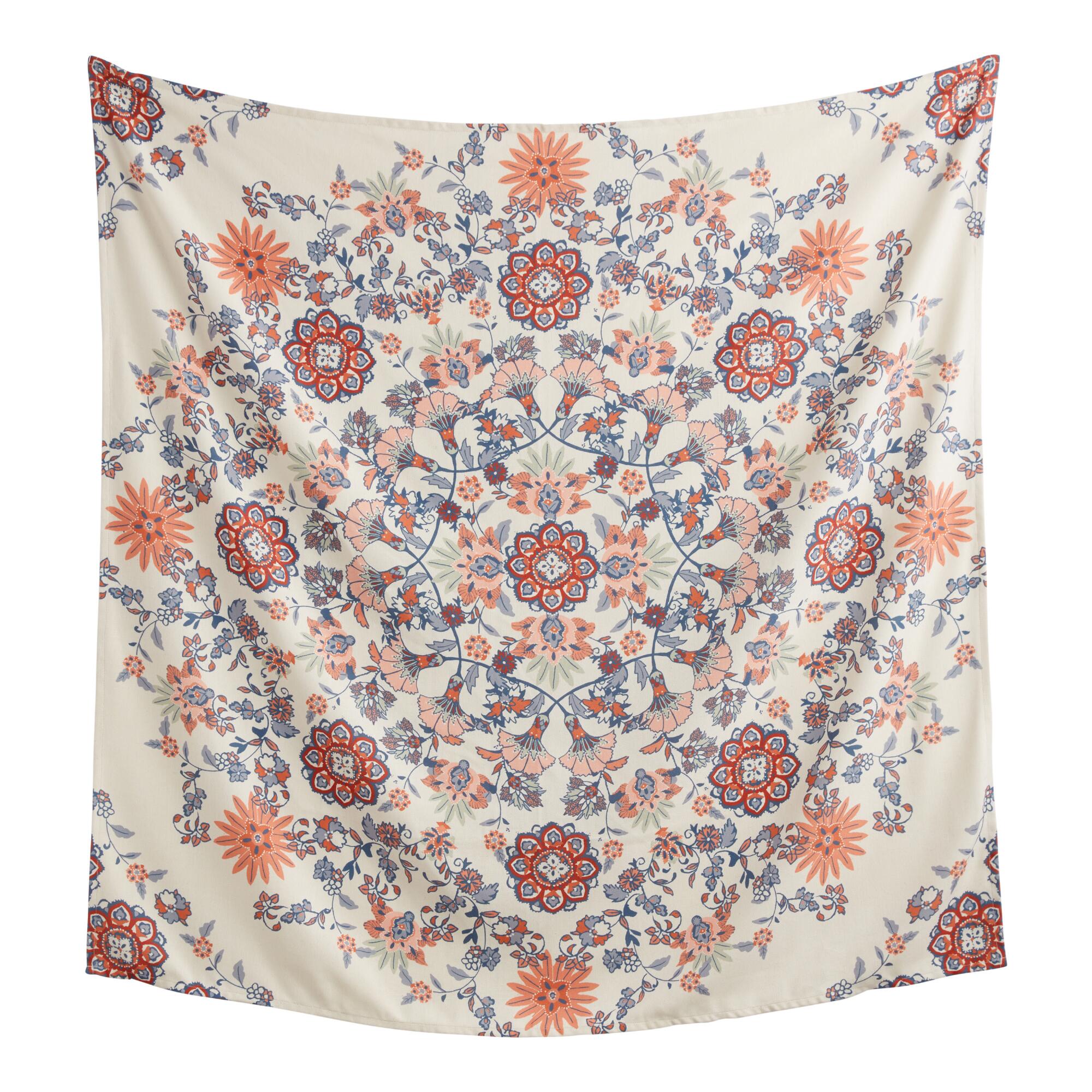 Purple And Orange Floral Medallion Tapestry Wall Hanging: Multi by World Market