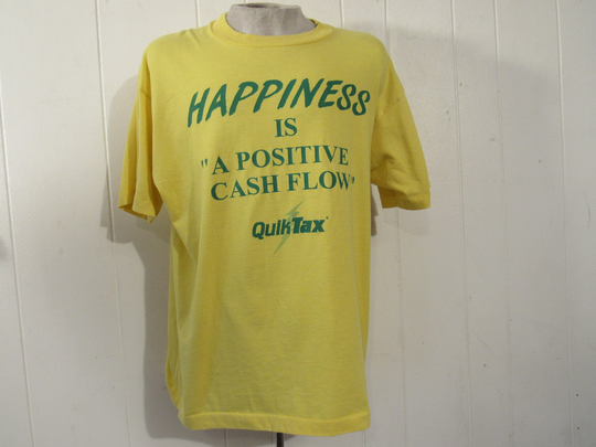 Vintage 1980S T Shirt, Yellow Happiness Vintage Clothing, Xl