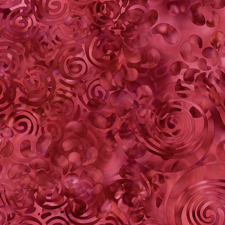 Swirling Texture Ombre Blender in Garnet From Effervescence Collection By Dan Morris For Qt Fabrics - 100% Cotton You Choose The Cut