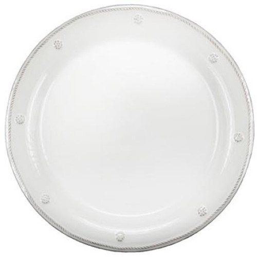 Juliska Berry Thread Whitewash Dessert/Salad Plate 9"L, 9"W, 1"H