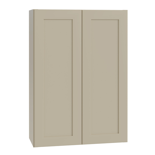 Luxxe Cabinetry Norfolk 33-in W x 42-in H x 12-in D Blended Cream Painted Door Wall Fully Assembled Semi-custom Cabinet (Shaker Door Style)