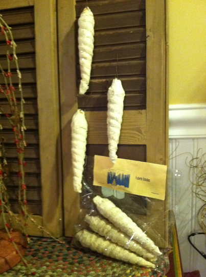 Primitive Fabric Icicle Ornaments, Set Of 3 Ornaments