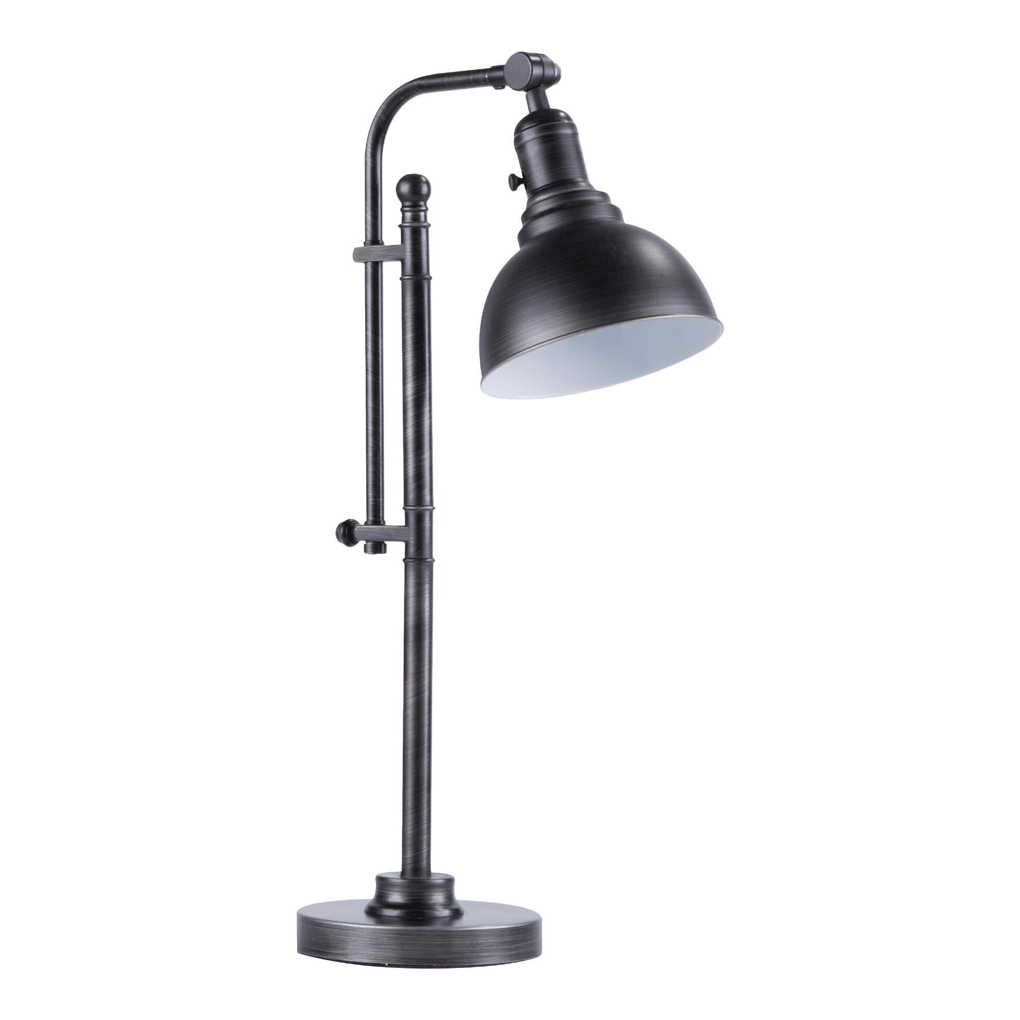 Vintage Black Metal Adjustable Felix Table Lamp by World Market