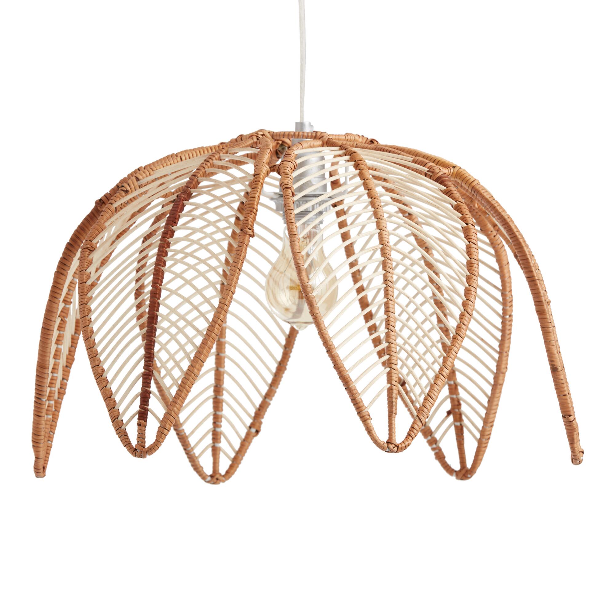 Natural Rattan Flower Avery Pendant Shade by World Market