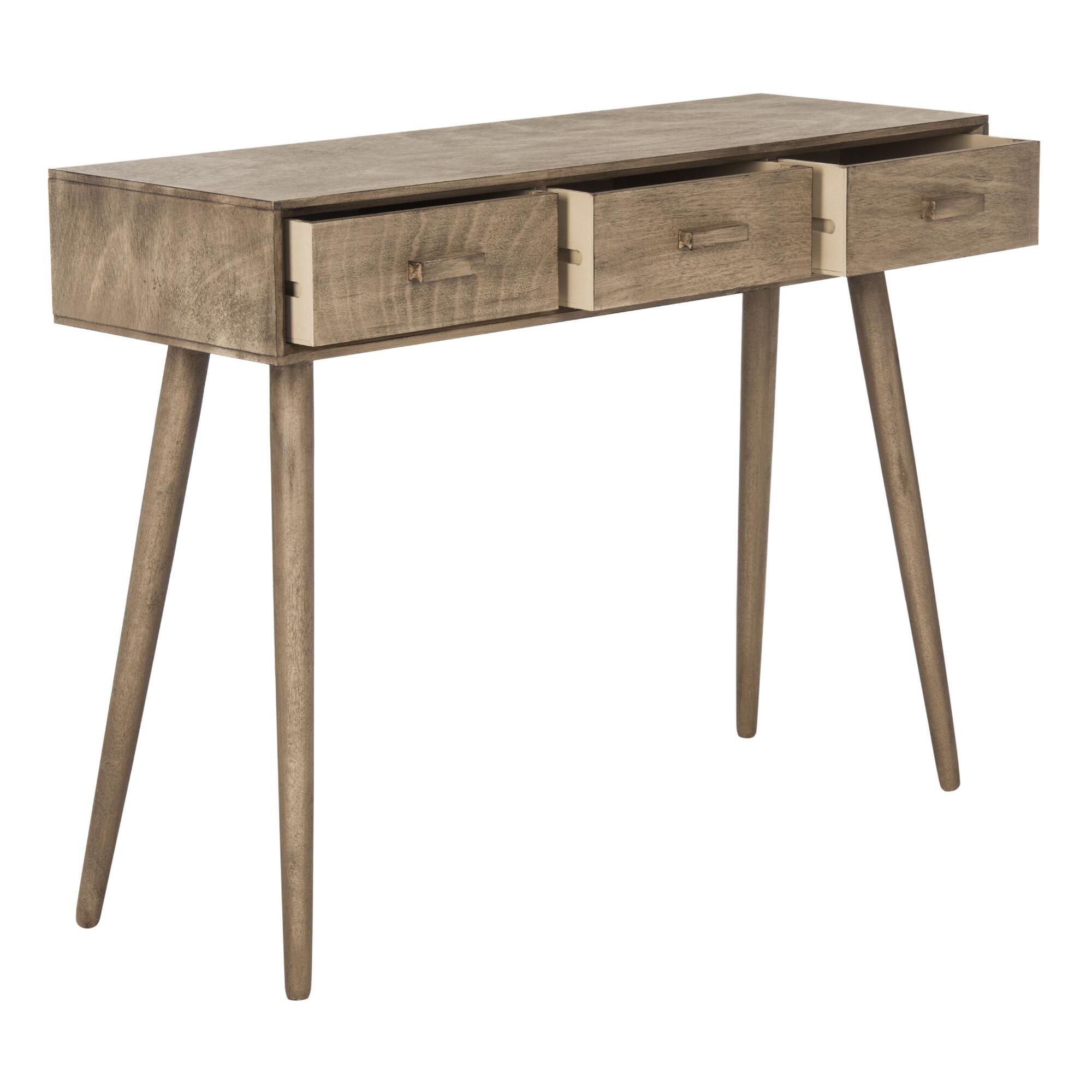 Wood Zinnia Console Table: Brown/Natural by World Market