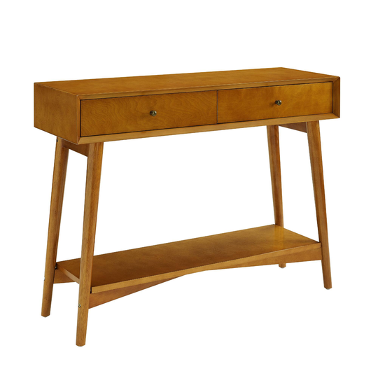 Acorn Wood Mid Century James Console Table: Brown by World Market