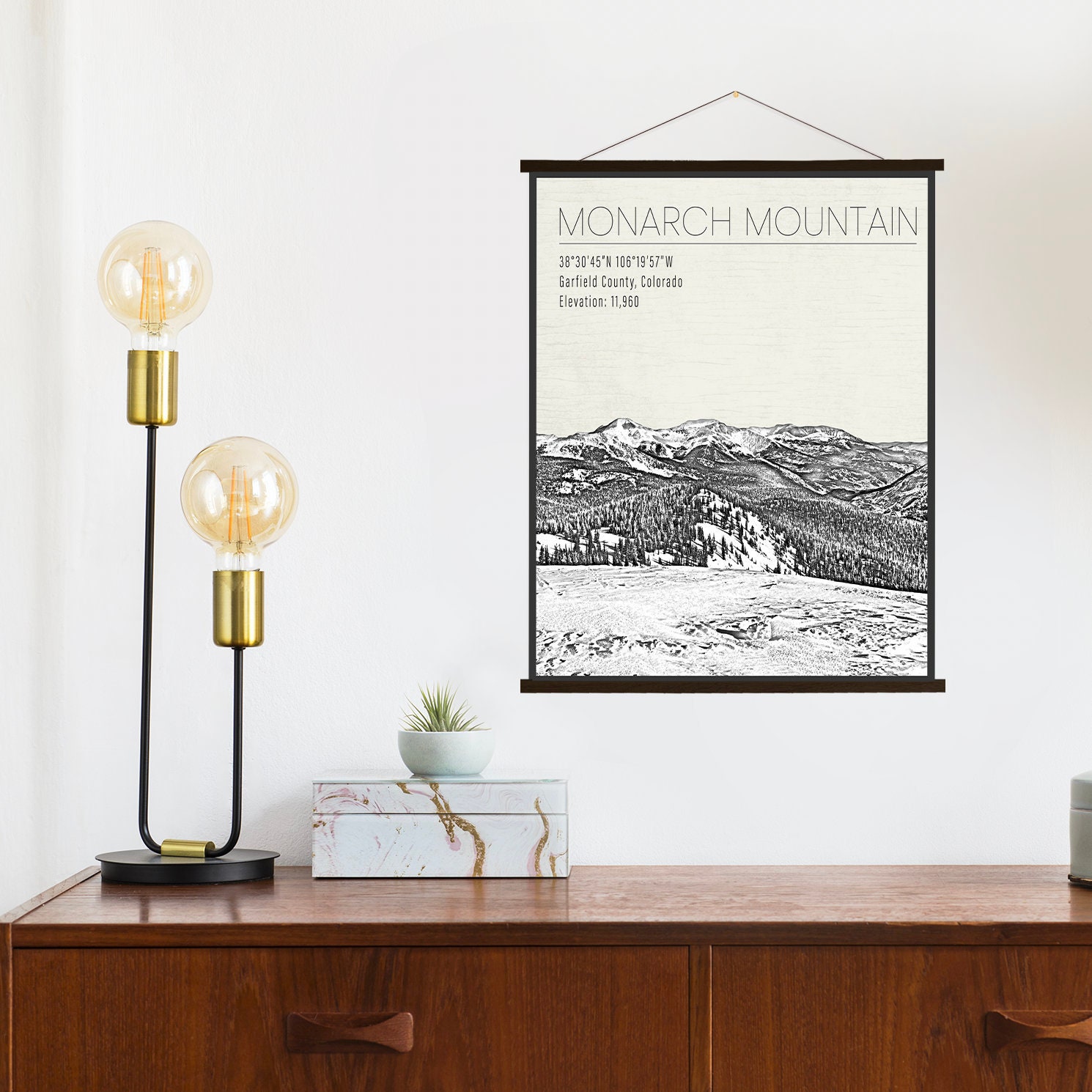 Monarch Mountain Colorado Ski Resort Print | Hanging Canvas Of Printed Marketplace