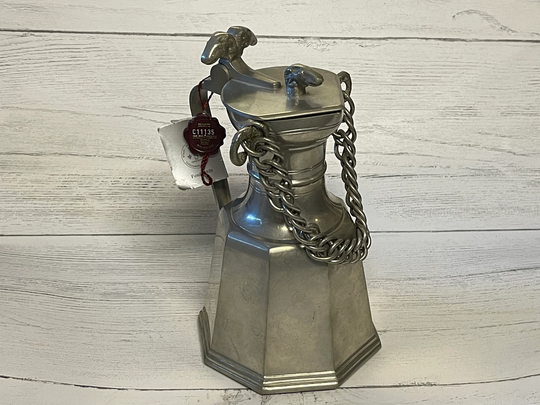 Ram Head Tankard...guggisburg Edelzinn Lugano...swiss...pewter...handmade...milk Vessel...c11135...antique