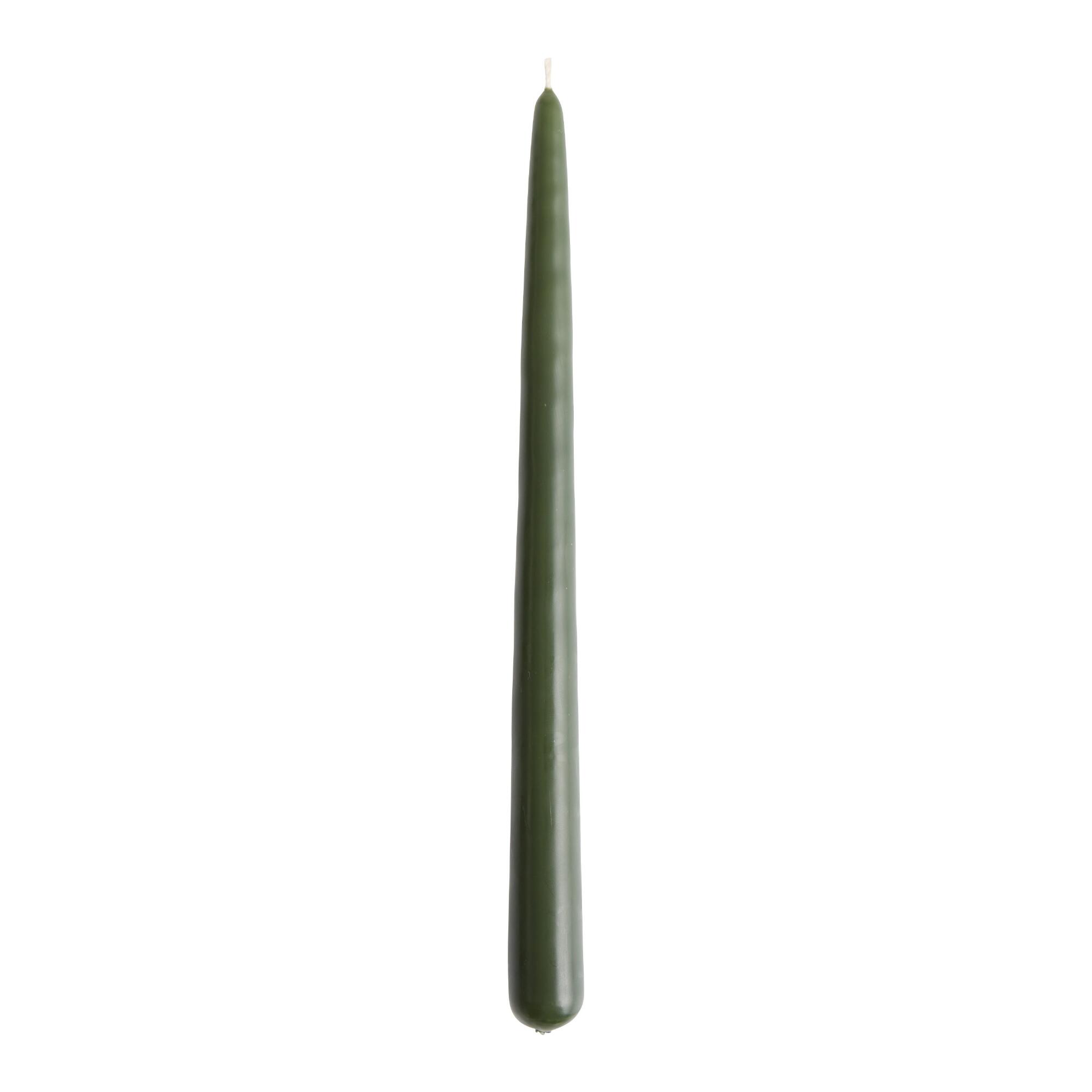 Dark Green Taper Candles Set of 2 by World Market