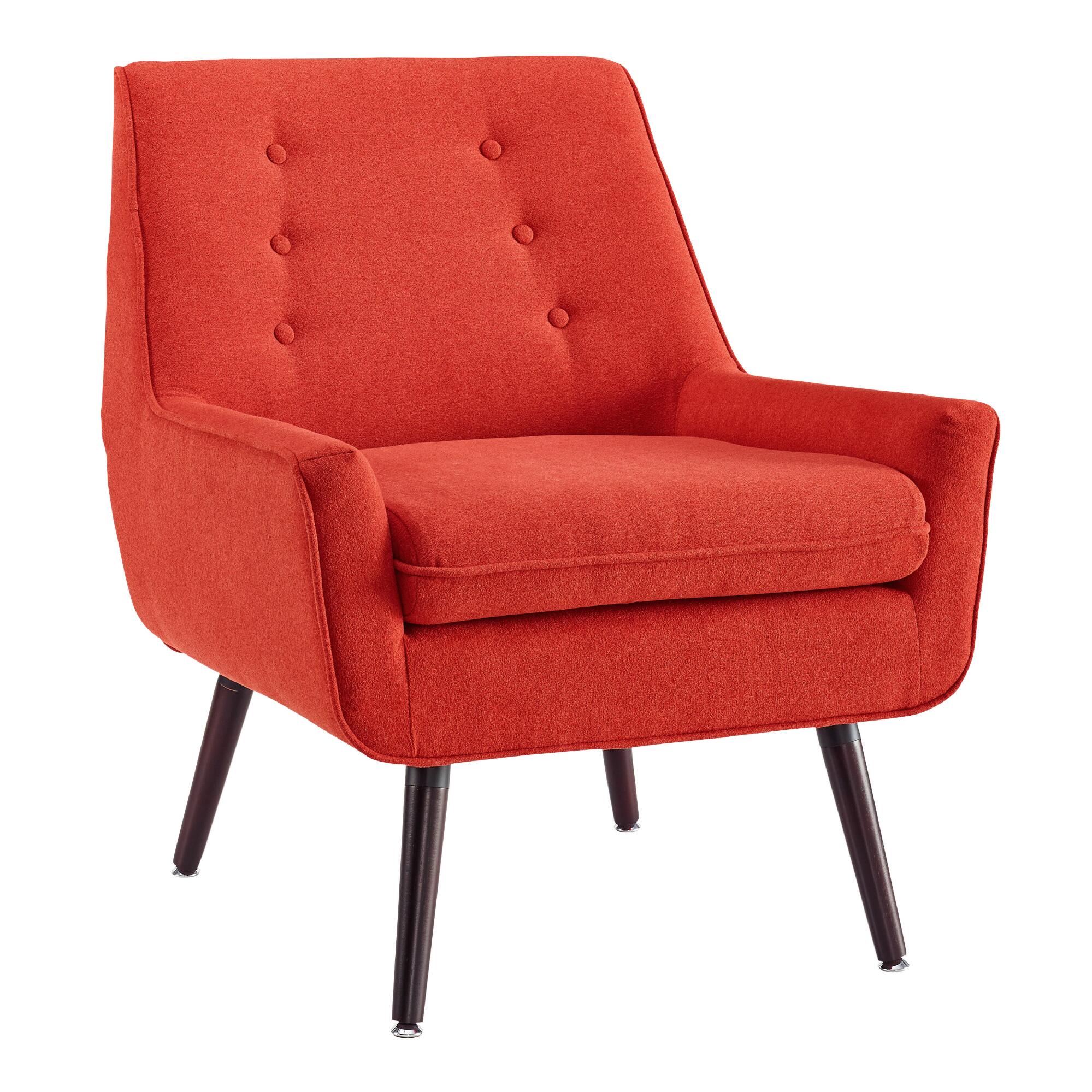Tufted Flannel Brooks Upholstered Chair: Gray by World Market