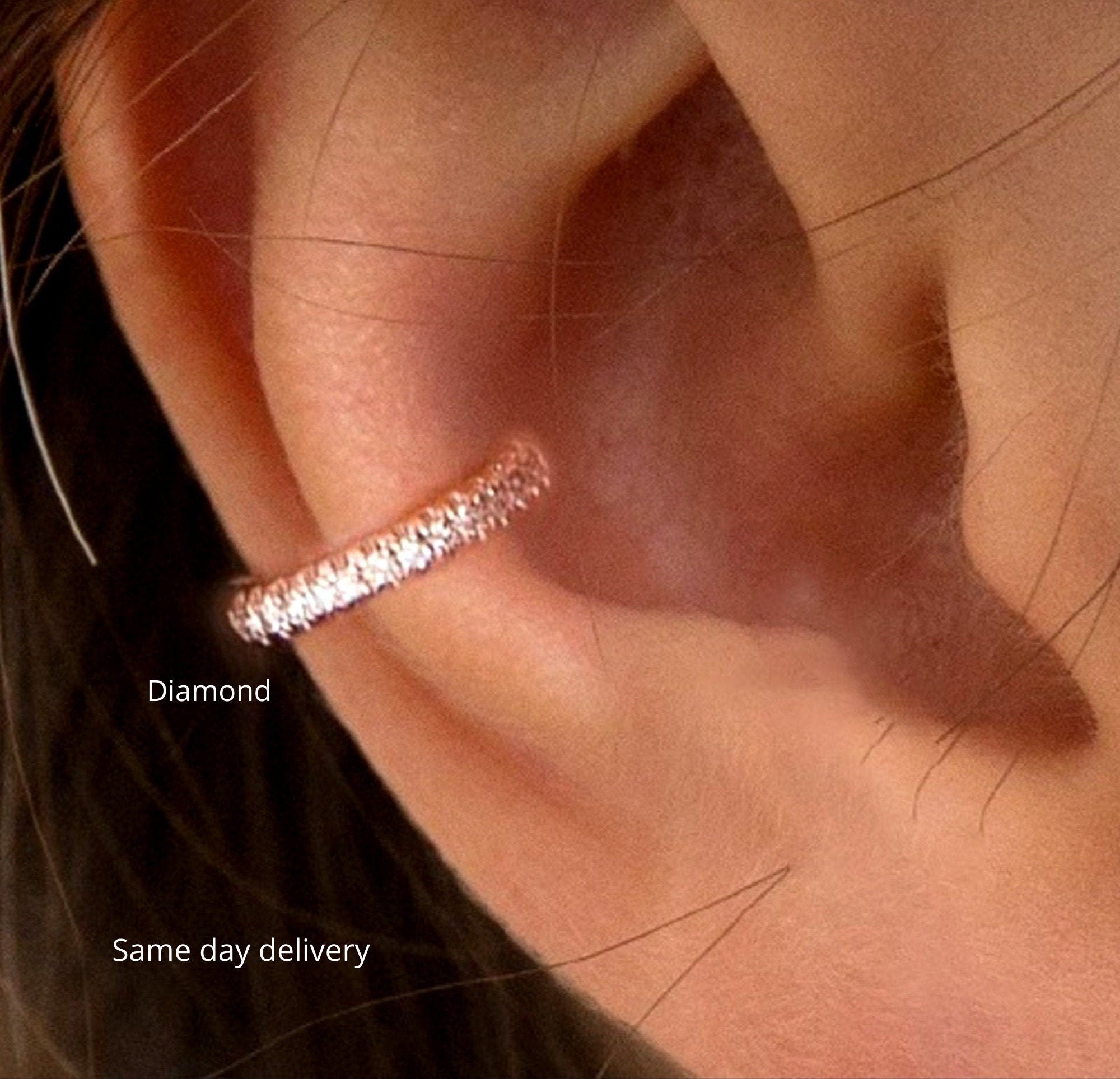 10K/14K Solid Gold Conch Ear Cuffear Cuff No Piercingconch Earringsfake Ear Cufffake Piercingcartilage Cuffconch Earring