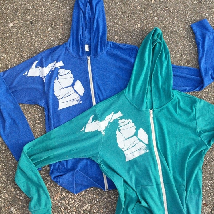 Michigan Hoodie - Lightweight Tri-Blend Unisex