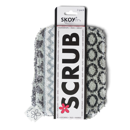 Skoy Gray Scrub Multi Surface Cotton Scouring Pads 2 Pack by World Market