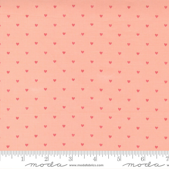 Love Note - Lovey Dot Blender Heart Sweet Pink Lella Boutique Spring Valentines Cotton Quilting Fabric Moda