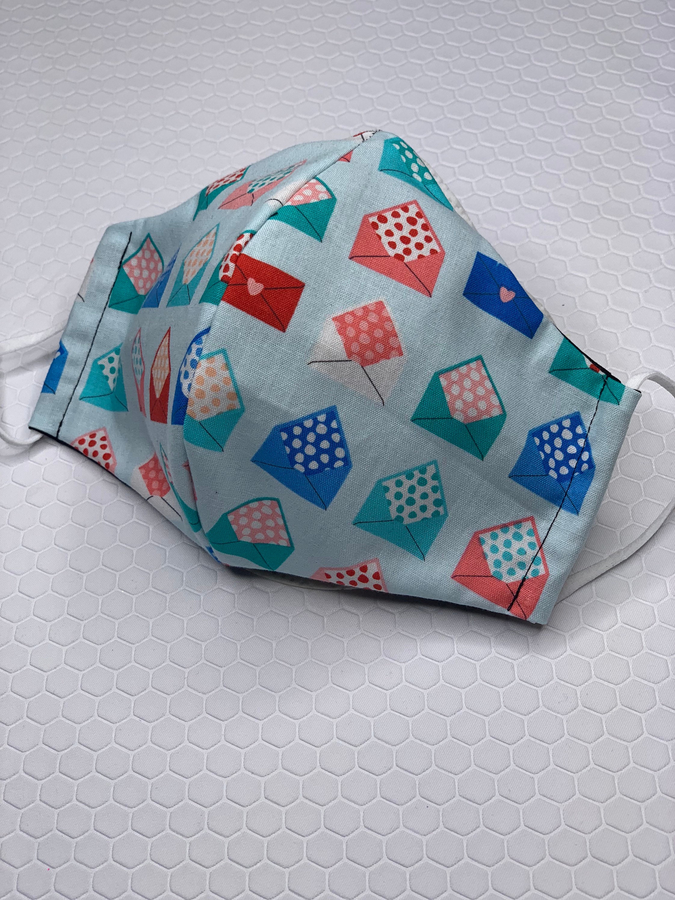 Sealed With A Kiss Face Mask, Seafood Facemask, Washable Protection, 100% Cotton, Adjustable Nose Bridge