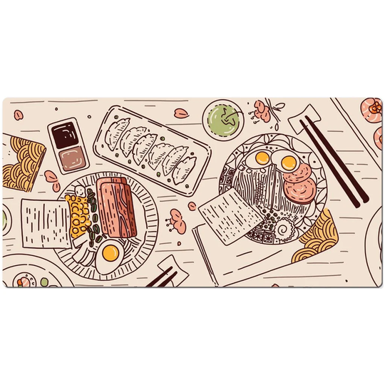 Japanese Ramen Sushi Gift Mouse Pad Gamer Egg Food