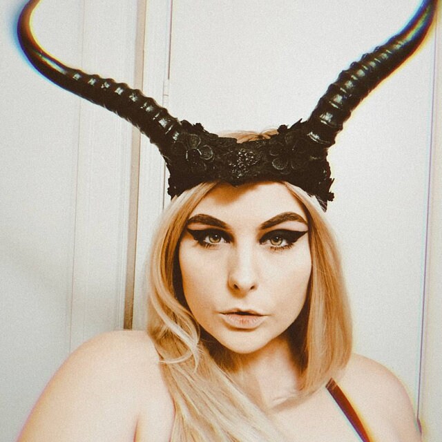 Black Ram Horns Headband Costume Party Carnival Festival Headwear Head Piece