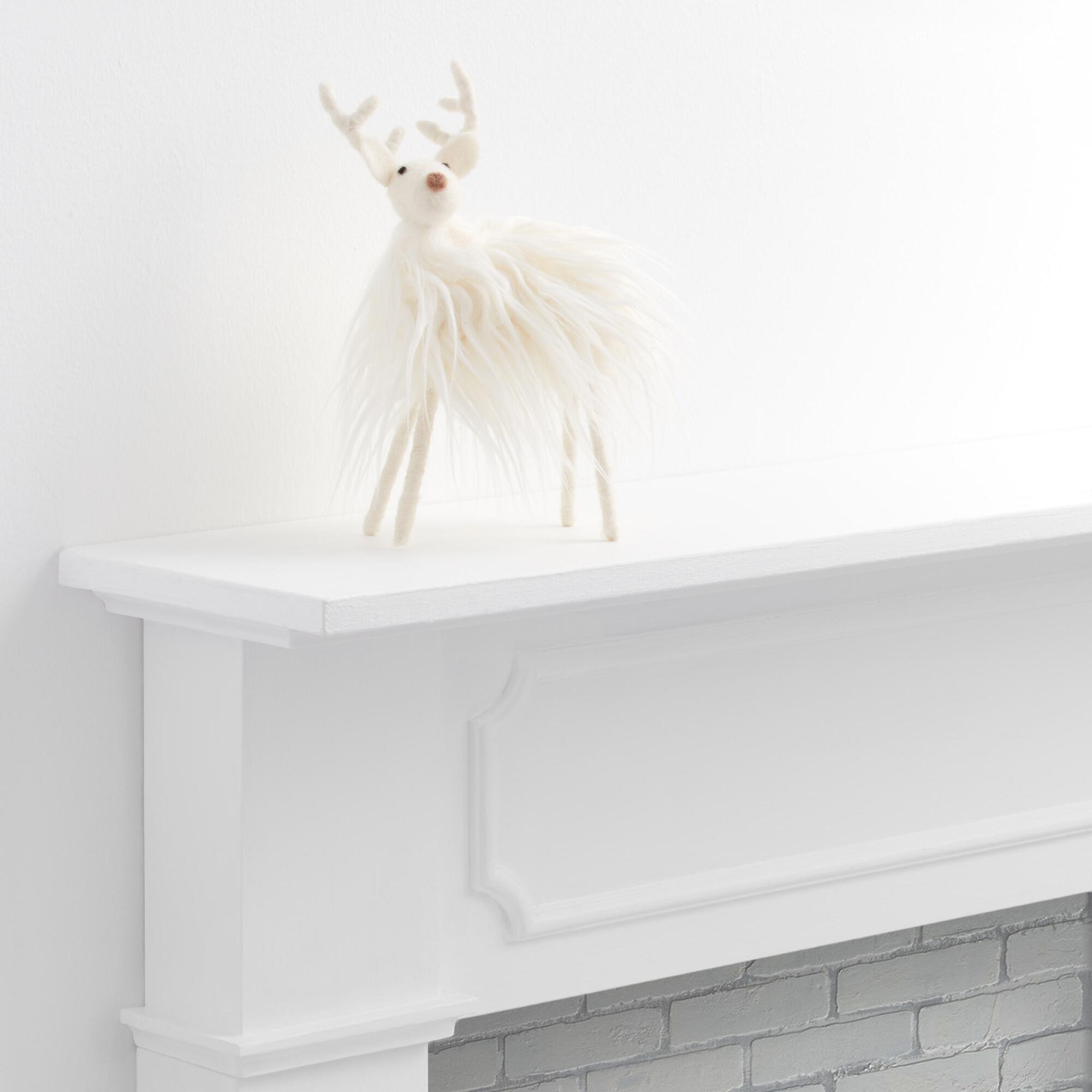 White Faux Fur Woolly Deer Decor by World Market