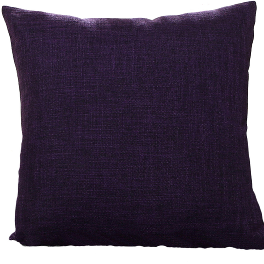 Polyester/Linen Blend Cushion Cover Pillow Case Pack of 2, 20''x20'' 12 Colors (Without Inserts) - purple