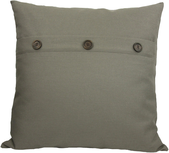 MANOR LUXE But 20-in x 20-in Charcoal Cotton Blend Indoor Decorative Pillow in Brown | ML130042020CHARCOAL