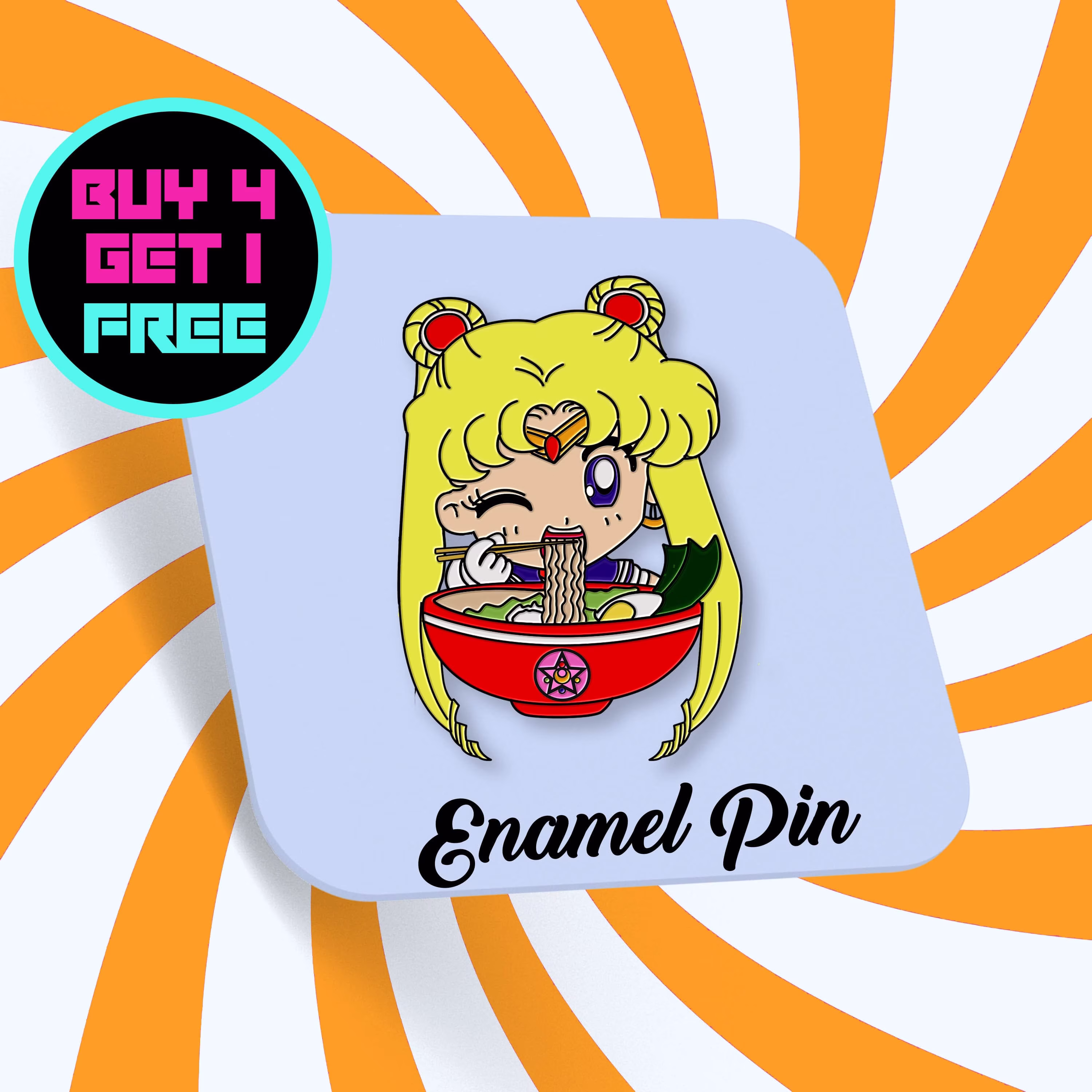 Sailor Moon Ramen Enamel Pin Cartoon Anime Pins Cute Jacket Aesthetic Lapel