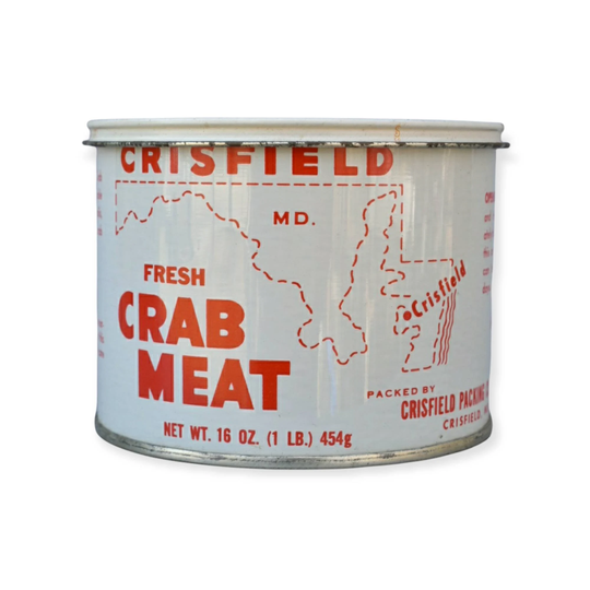 Vintage Fresh Crisfield Packing Crab Meat Tin Advertising Can From Maryland