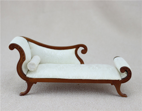 1/12 Scale Dollhouse Miniature Furniture Handmade Wooden Couch