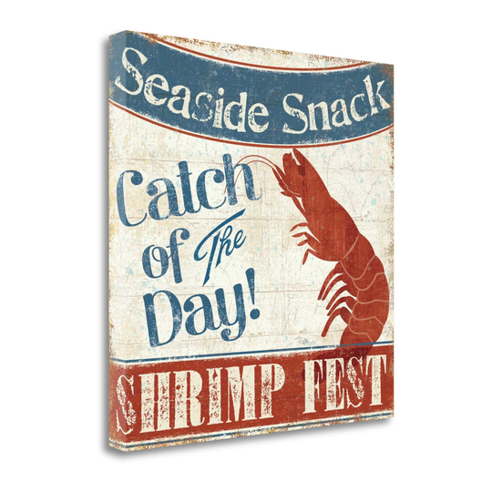 Tangletown Fine Art Fresh Seafood Iii Pela Studio 20-in H x 20-in W Kitchen Print on Canvas Cotton | WA611280-2020C