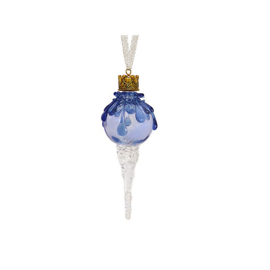 Blue Snowball Icicle Ornament Keepsake Urn