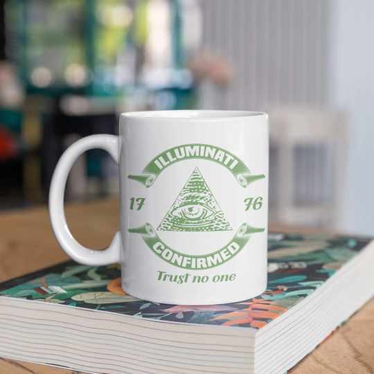 Illuminati Mug, Conspiracy Theory Coffee Mugs, Conspiracies Tumbler, Travel Beer Can Holder Cooler, Water Bottle