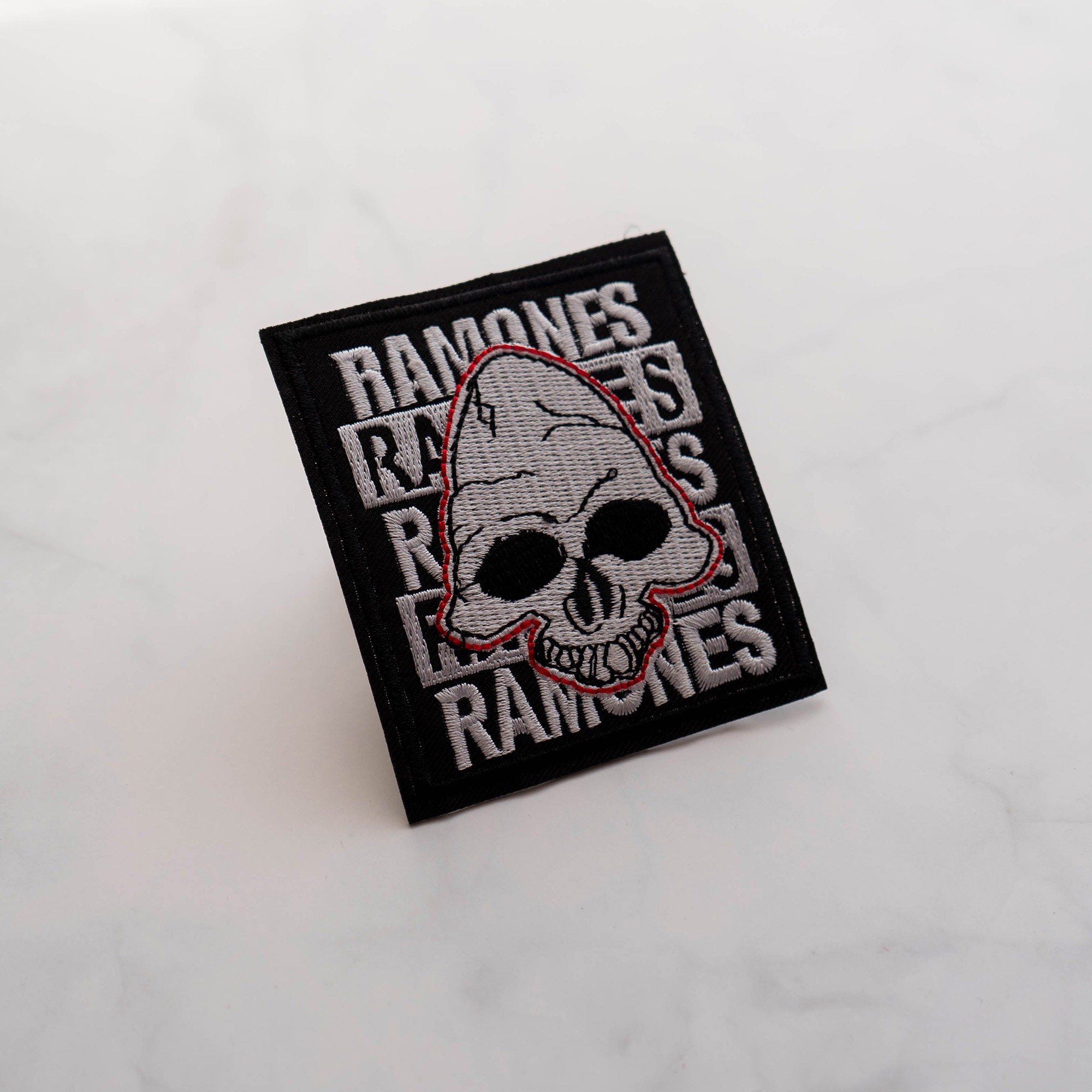 Ramones Pinhead Skull Logo - High Quality Patch, Ron On Patch, Embroidery Patch Applique