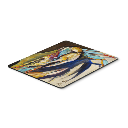 Caroline's Treasures JMK1100MP Crab to Crab Blue Crab Mouse Pad, Hot Pad or Trivet, Large, multicolor