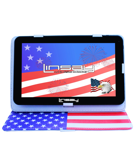 LINSAY 10.1-in Wi-fi Only Android 11 Tablet with Accessories with Case Included;; | F10XHDBCUSAS