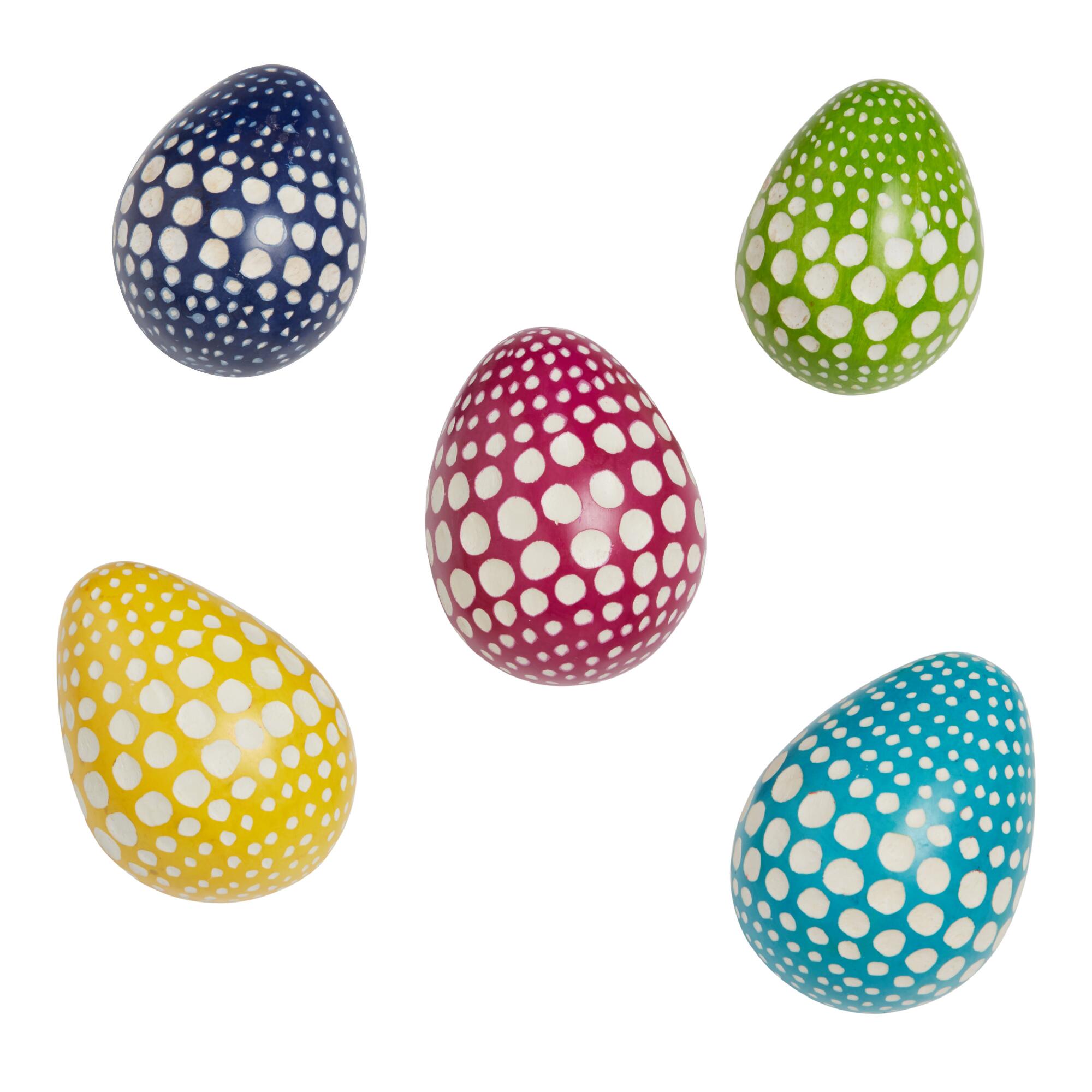 Kisii Soapstone Eggs Set of 5: Multi by World Market