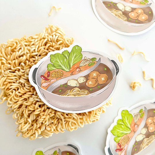 Hot Pot Vinyl Sticker | Sticker Asian Food