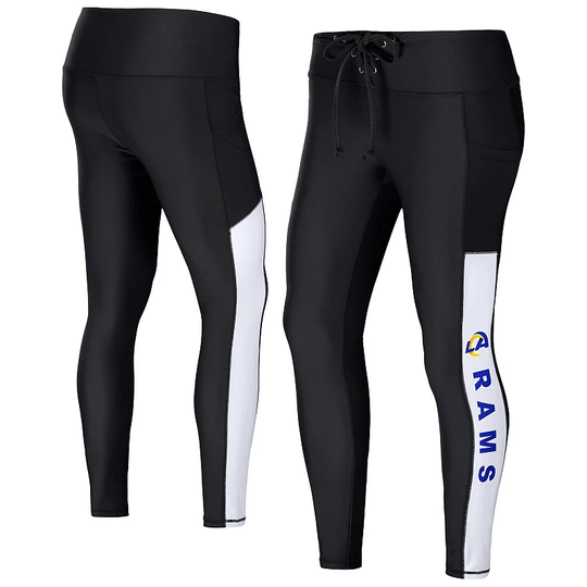 Women's WEAR by Erin Andrews Black Los Angeles Rams Leggings, Size: Medium