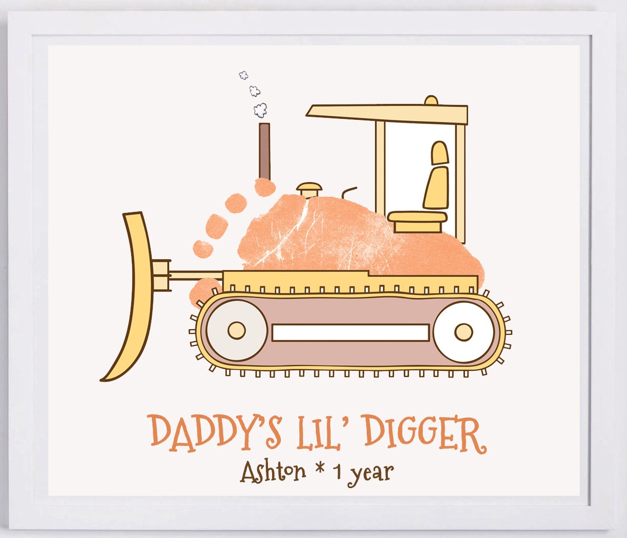 Bulldozer Footprint Wall Art 110 Pap