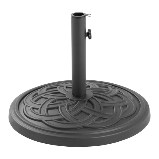 Round Black Patterned Patio Umbrella Stand by World Market