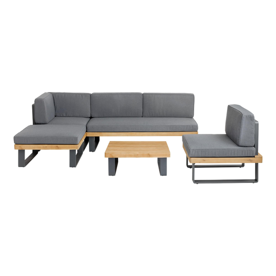 Gray Metal and Wood Alicante II Outdoor Patio Furniture Collection by World Market