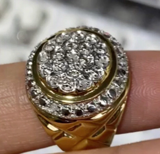 Men's Diamond Ring Size 10 Certificate Of Authenticity Included