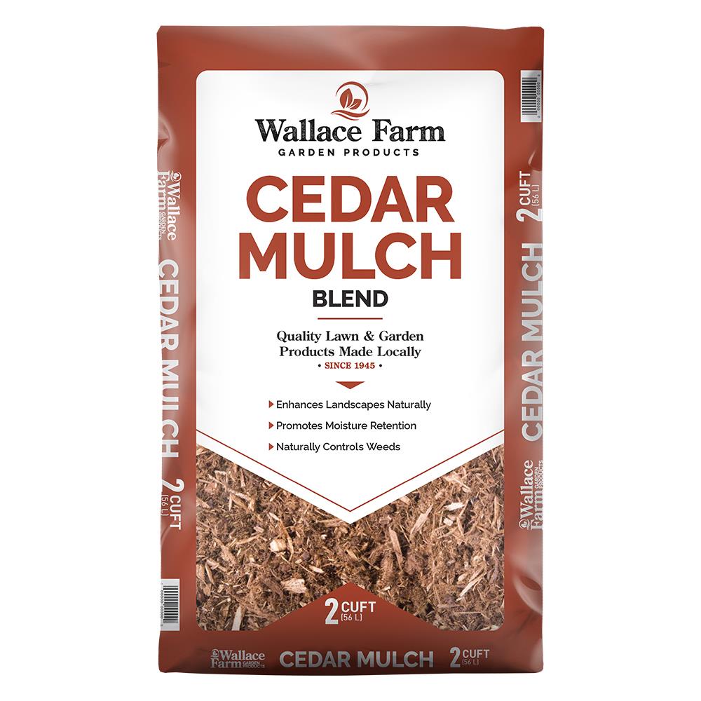 Wallace Farm 2-cu ft Brown Cedar Mulch Blend | WFCEDAR2
