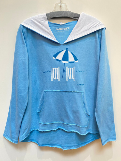 Marushka Beach Chairs Raw Edge Hoodie