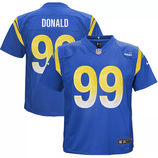 Preschool Nike Aaron Donald Royal Los Angeles Rams Game Jersey, Kids Unisex, Size: 7, Blue