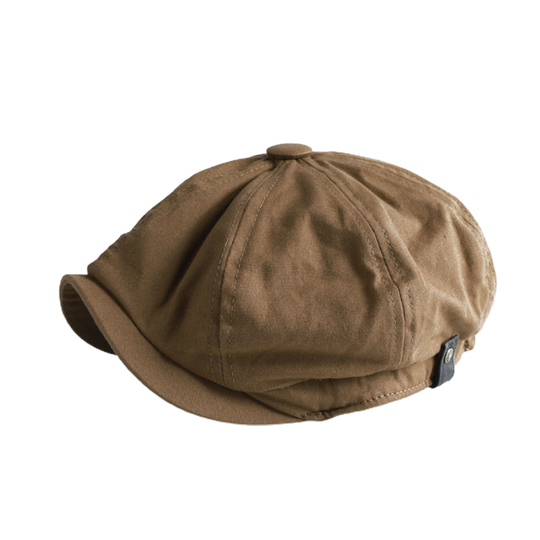 Octagonal Men Beret Breathable Blend Fabric Classic Style Vintage Beret for Outdoor - light coffee, l