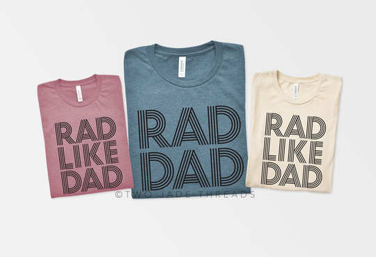Dad & Daughter Matching Shirts, Rad Shirt, Like Daddy Me Set, Fathers Day Gift For Baby Shirt Set